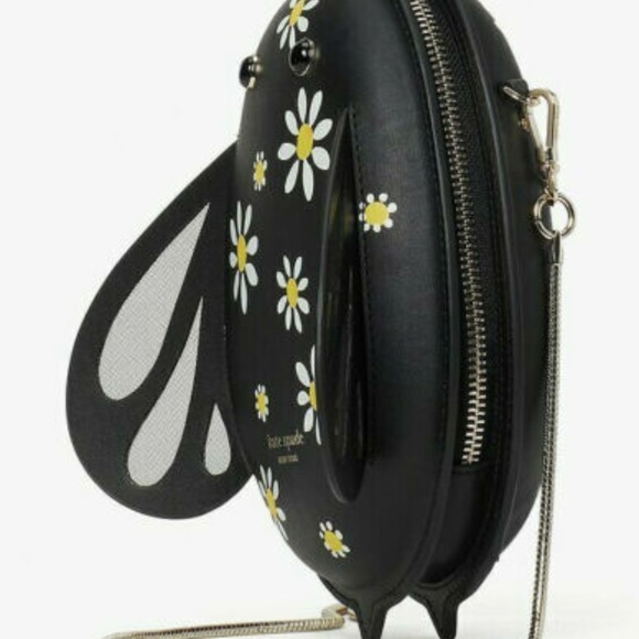 NWT Kate Spade Buzz Bee Crossbody with Floral Daisy Print Novelty Handbag Purse - Picture 4 of 6